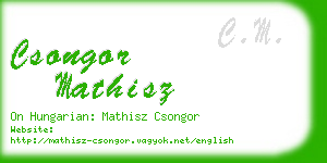 csongor mathisz business card